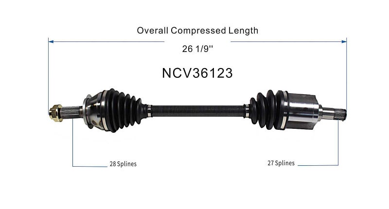 GSP NCV36123 CV Axle Shaft Assembly - Left Front (Driver Side), multicolor - Image 5